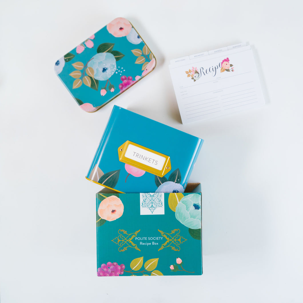 Blue Recipe Tin