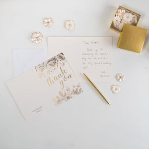 24K Gold Thank You Card Set - 36 Pack